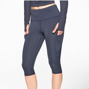 Athleta Navy All In Capri Cropped Legging